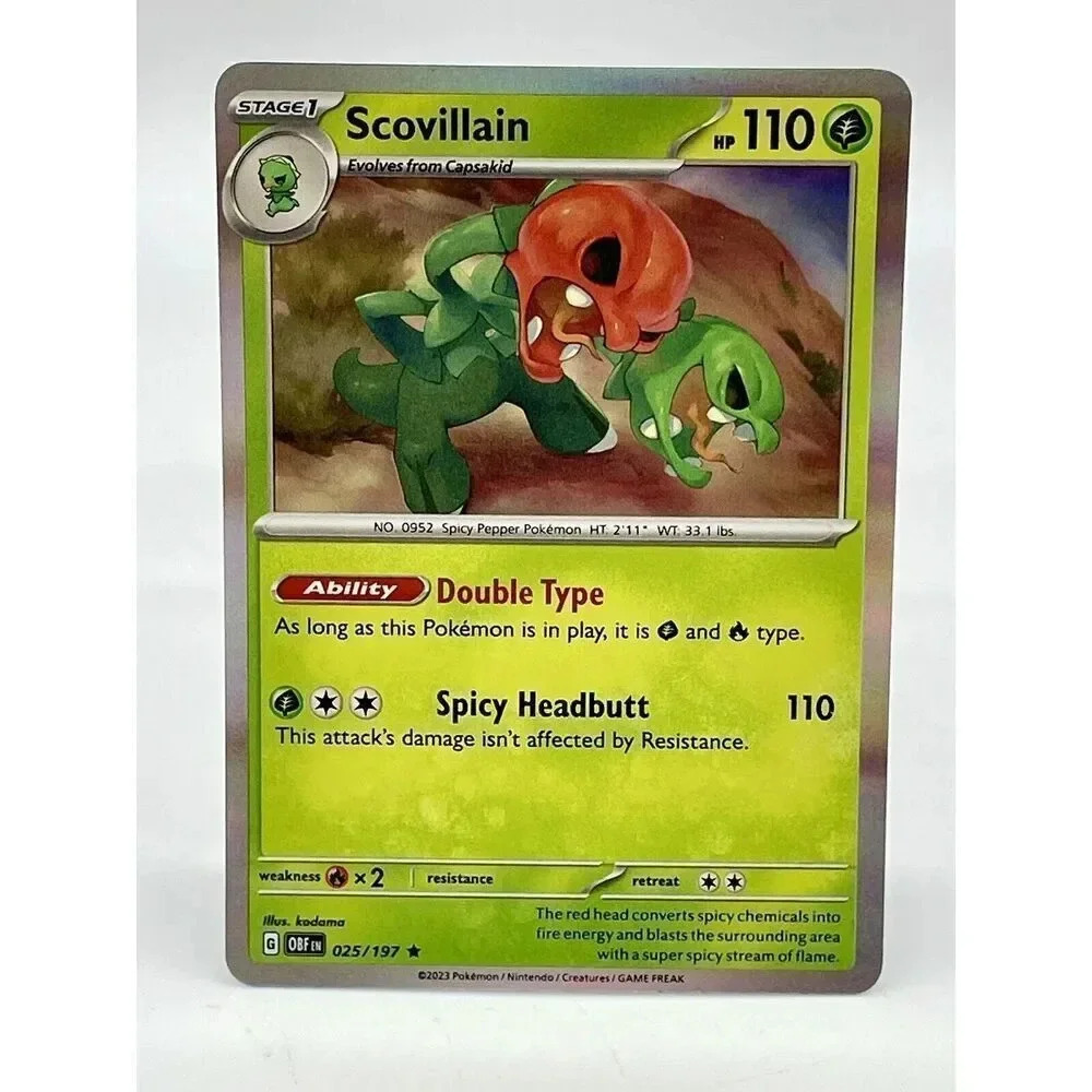 Scovillian 025/197‎ Obsidian Flame Rare Holo Pokemon TCG Mint Unplayed